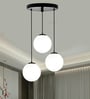 Chandelier Pendant Light, Retro Industrial Style, Nordic Glass Hanging Light with Frosty Globe
