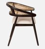 Emerald Natural Cane Arm Chair in Walnut Colour