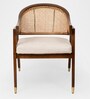 Ruby Natural Cane Arm Chair in Walnut Colour