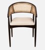 Emerald Natural Cane Arm Chair in Walnut Colour