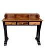 Channing Large Study Table in Teak & Black Finish