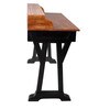 Channing Large Study Table in Teak & Black Finish