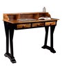 Channing Large Study Table in Teak & Black Finish