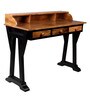 Channing Large Study Table in Teak & Black Finish
