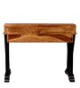 Channing Large Study Table in Teak & Black Finish