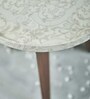 Chantilly Solid Wood Nest of Tables in White & Pastel Finish (Set Of 2)