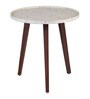 Chantilly Solid Wood Nest of Tables in White & Pastel Finish (Set Of 2)