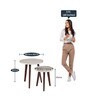 Chantilly Solid Wood Nest of Tables in White & Pastel Finish (Set Of 2)