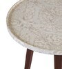 Chantilly Solid Wood Nest of Tables in White & Pastel Finish (Set Of 2)