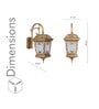 Chapel Decorative Aluminium Outdoor Wall Lamp In Antique Gold Finish