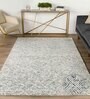 Charcoal & off White Abstract Wool 6 x 9 Feet Hand Tufted Carpet