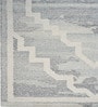 Grey Geometric Wool And Cotton 5 X 8 Ft Hand Tufted Carpet
