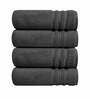 Black Solid 625 GSM Cotton Bath Towels (Set of 4)