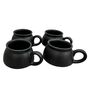 Charcoal Black Ceramic  Tea Pot With Cup