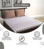 Charcoal Blue Abstract 144 Tc Cotton Double Bedsheet With 2 Pillowcovers