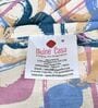 Charcoal Blue Abstract 144 Tc Cotton Double Bedsheet With 2 Pillowcovers