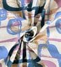 Charcoal Blue Abstract 144 Tc Cotton Double Bedsheet With 2 Pillowcovers