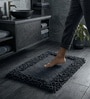 Charcoal Cotton 16X24 Inches Anti-Skid Bath Mat