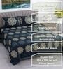 Green Floral 400 TC Cotton Queen Bedsheet with 2 Pillow covers Luxury Series Collection