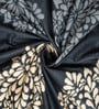 Charcoal Floral 400 TC Cotton Queen Bedsheet with 2 Pillow covers Luxury Series Collection