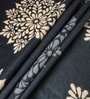 Charcoal Floral 400 TC Cotton Queen Bedsheet with 2 Pillow covers Luxury Series Collection