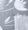 Charcoal Floral 400 TC Cotton Super King Bedsheet with 2 Pillow Covers Luxury Series Collection