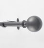 Charcoal Grey 36 Inch expandable to 66 Inch Iron Curtain Rod with Bracket