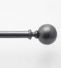 Charcoal Grey 36 Inch expandable to 66 Inch Iron Curtain Rod with Bracket