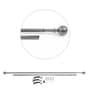 Charcoal Grey Iron Curtain Rod (52-144 Inches) With Bracket