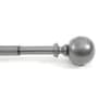 Charcoal Grey Iron Curtain Rod (52-144 Inches) With Bracket