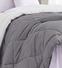 Charcoal Grey Polycotton Solid 350 GSM Single Bed Reversible Quilted Comforter