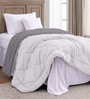 Charcoal Grey Polycotton Solid 350 GSM Single Bed Reversible Quilted Comforter