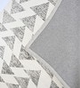 Grey Triangles Wool And Cotton 5 X 8 Ft Hand Tufted Carpet