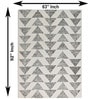 Grey Triangles Wool And Cotton 5 X 8 Ft Hand Tufted Carpet