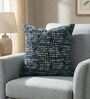 Charcoal Polyester Geometric 16x16 inches Cushion Cover