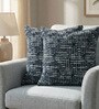 Charcoal Polyester Geometric 16x16 inches Cushion Covers Set of 2