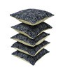 Charcoal Polyester Geometric 16x16 inches Cushion Covers Set of 5