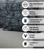 Charcoal Polyester Geometric 18x18 inches Cushion Covers Set of 2