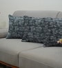 Charcoal Polyester Geometric 18x18 inches Cushion Covers Set of 3