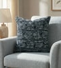 Charcoal Polyester Geometric 20x20 inches Cushion Cover