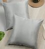 Charcoal Polyester Striped 16x16 inches Cushion Cover Set of 2