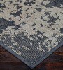 Dark Grey Abstract Polypropylene 8 ft x 10 ft Machine Made Carpet