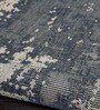 Dark Grey Abstract Polypropylene 8 ft x 10 ft Machine Made Carpet