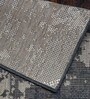 Dark Grey Abstract Polypropylene 8 ft x 10 ft Machine Made Carpet
