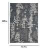 Dark Grey Abstract Polypropylene 8 ft x 10 ft Machine Made Carpet