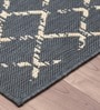 Dark Grey Geometric Polypropylene 6 ft x 9 ft Machine Made Carpet