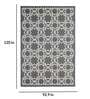 Dark Grey Abstract Polypropylene 8 ft x 10 ft Machine Made Carpet
