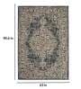 Dark Grey Persian Polypropylene 5 ft x 7 ft Machine Made Carpet