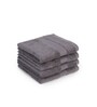 Charcoal Stone 100% Organic Cotton Solid 550 GSM Face Towels Pack of 4