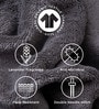 Charcoal Stone 100% Organic Cotton Solid 550 GSM Face Towels Pack of 4